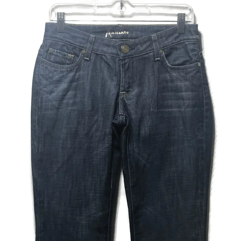 Marciano Bootcut Jeans Size 26 (4) Dark Wash Gold Embellishments - Picture 3 of 10
